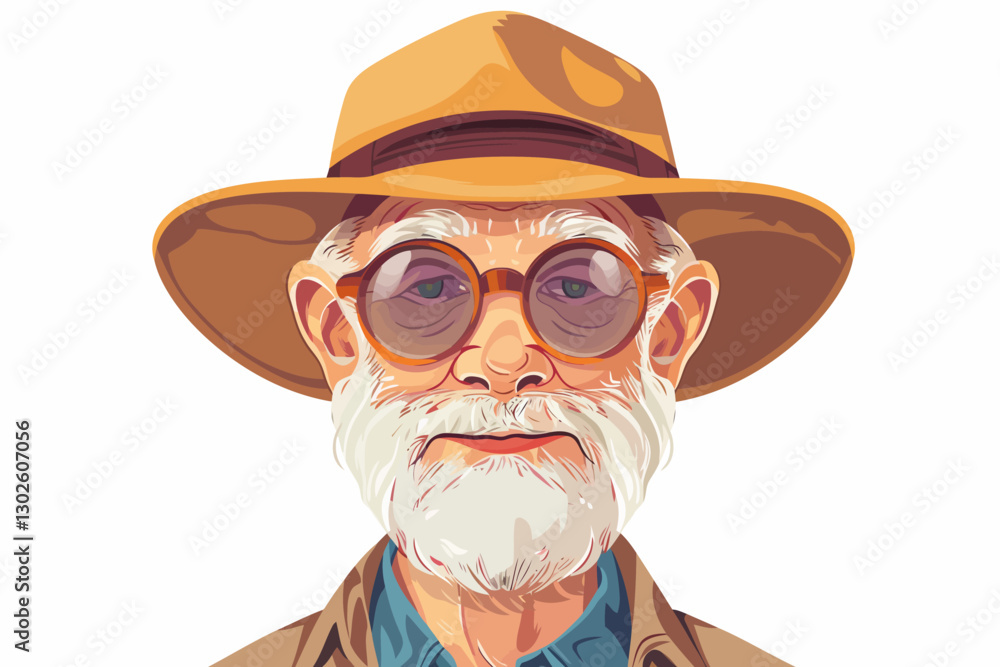 eccentric old man man isolated eccentric old man man isolated