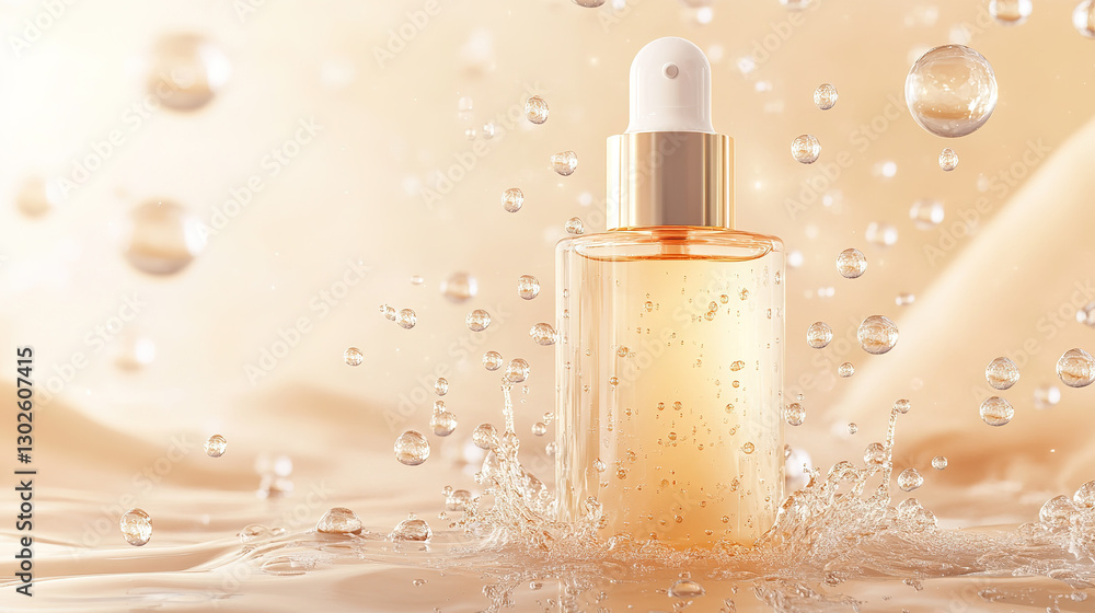 Cosmetic display ads and moisturizing concept Cosmetic display ads and moisturizing concept