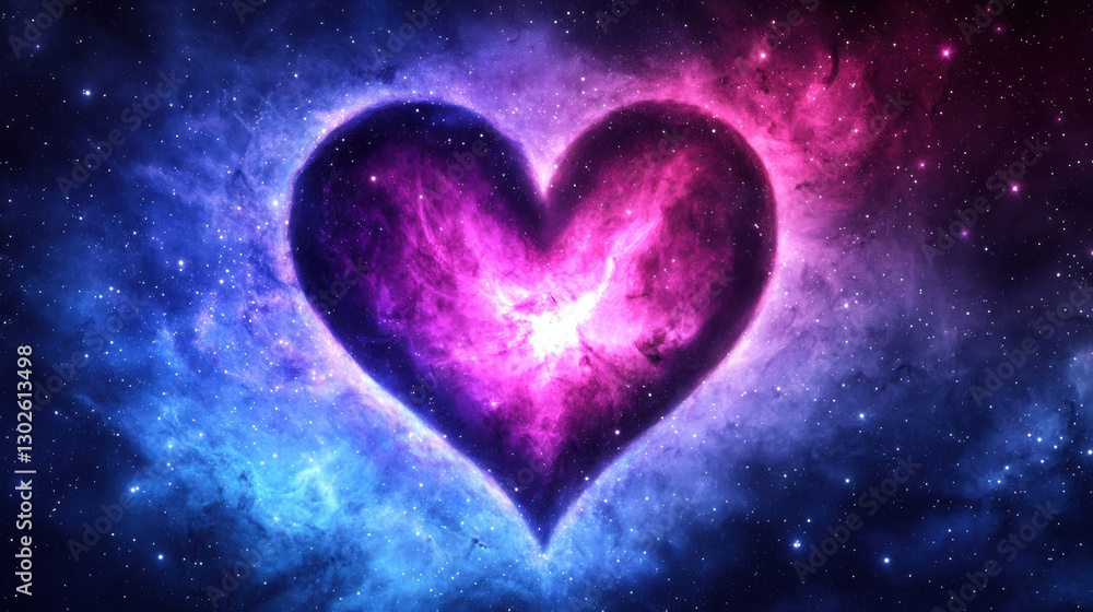 Universe of soul spiritual concept. A cosmic heart shape filled with vibrant colors and starry textures against a dark background. Universe of soul spiritual concept. A cosmic heart shape filled with vibrant colors and starry textures against a dark background.