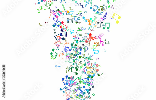 Music notes on white background