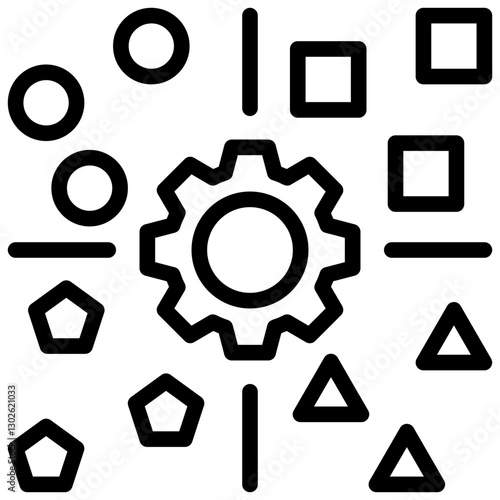 Clustering Outline Icon