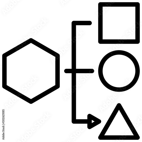 Disambiguation Outline Icon