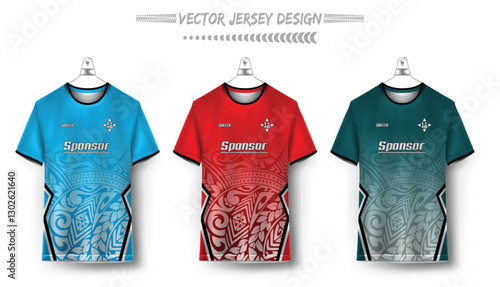Vector futuristic abstract background pattern for sport jersey design