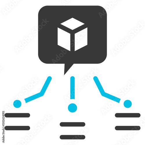 Polysemy Glyph Blue Grey Icon