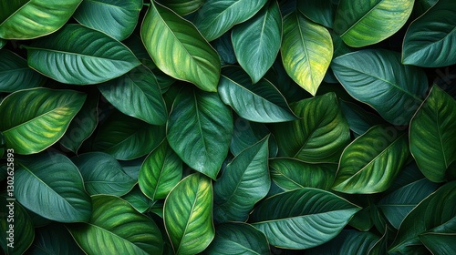 Wallpaper Mural Lush green leaves create a vibrant and detailed natural backdrop in a close-up composition of plant foliage Torontodigital.ca