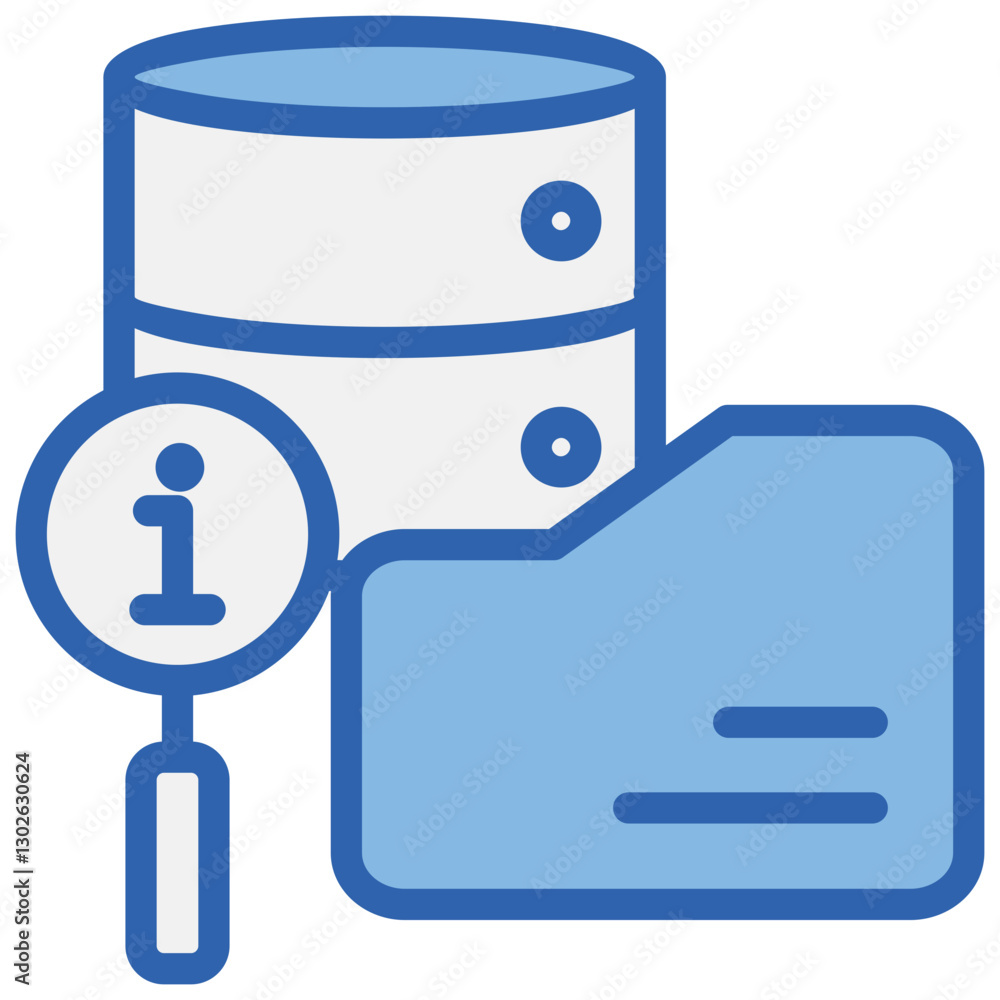 Obraz premium Retrieval Blue White Icon