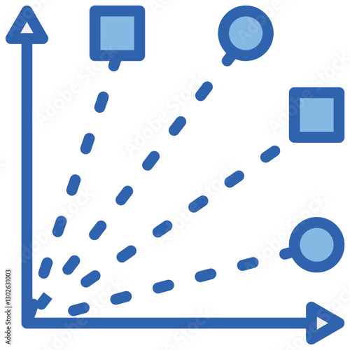 Distributional Semantic Blue White Icon