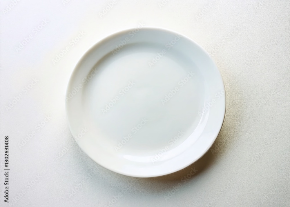 Empty Oval White Porcelain Plate Macro Photography - Clean Minimalist Tableware Stock Photo Empty Oval White Porcelain Plate Macro Photography - Clean Minimalist Tableware Stock Photo