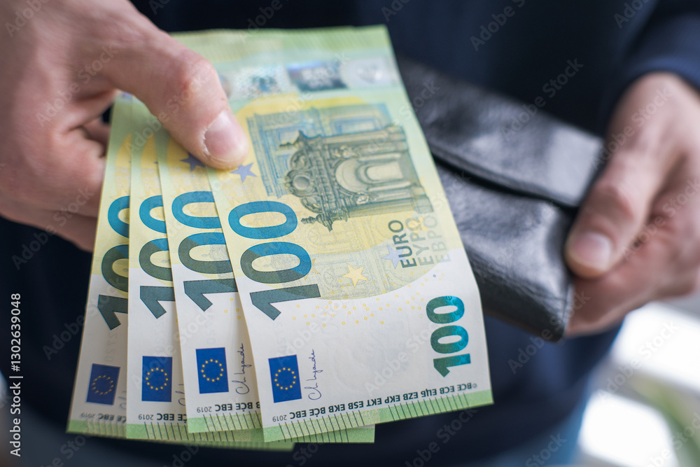 Payment in European currency, savings from your wallet.