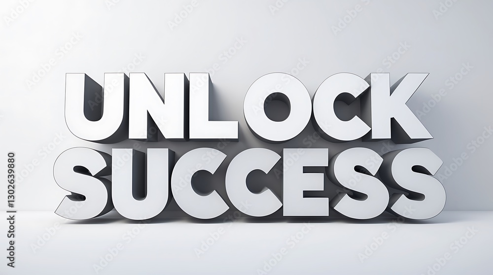 Success unlocked with bold typography and clean design Success unlocked with bold typography and clean design