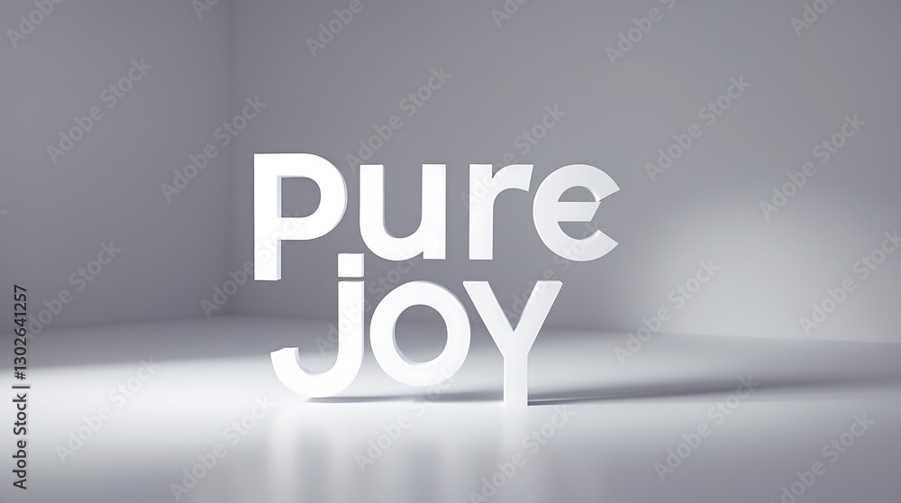 Stylish typography showcasing the phrase Pure Joy against a minimalistic backdrop Stylish typography showcasing the phrase Pure Joy against a minimalistic backdrop