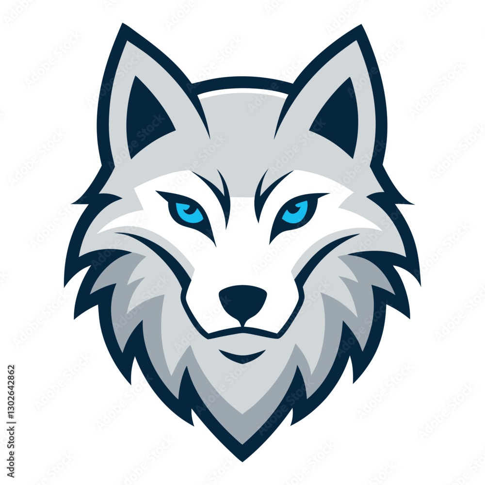 Fototapeta premium Arctic Wolf head mascot logo design vector