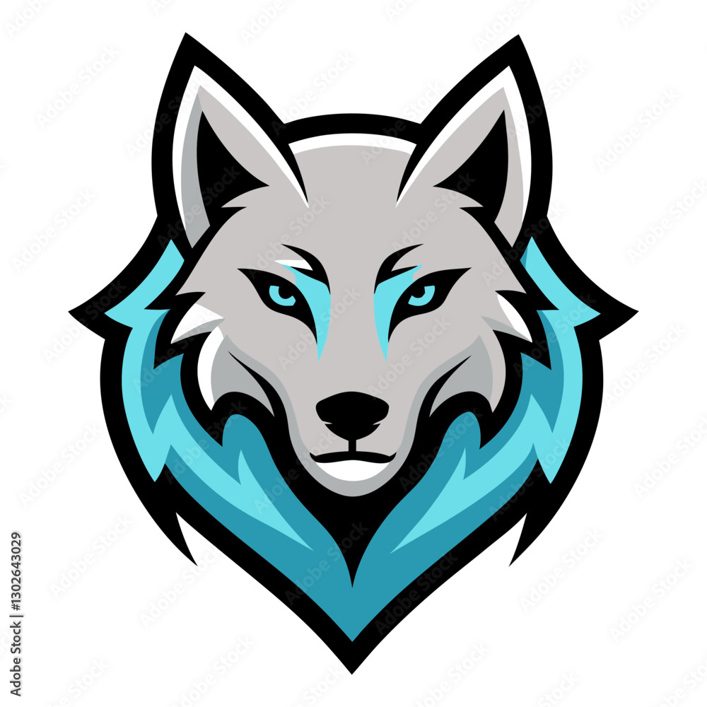 Fototapeta premium Arctic Wolf head mascot logo design vector