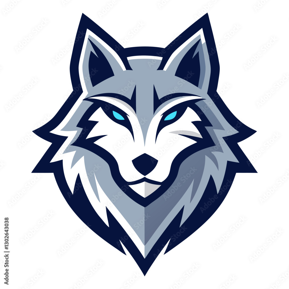 Fototapeta premium Arctic Wolf head mascot logo design vector