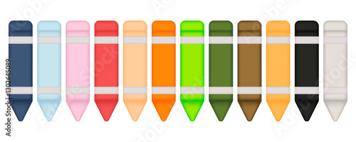 collection of colorful crayons