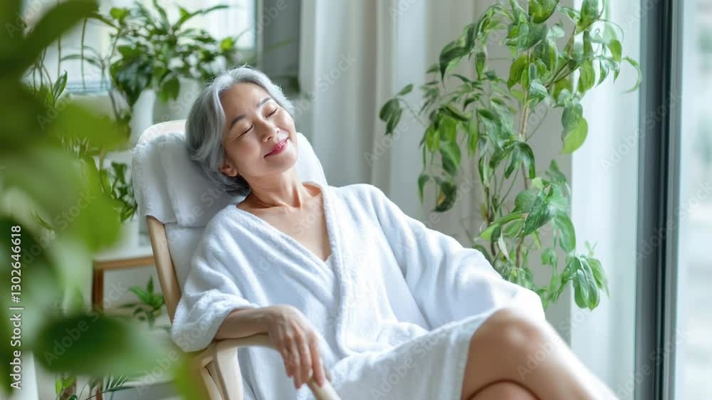 Senior woman relaxing in a cozy home surrounded by plants enjoying peaceful retirement and wellness with an anti-aging lifestyle
Senior woman relaxing in a cozy home surrounded by plants enjoying peaceful retirement and wellness with an anti-aging lifestyle