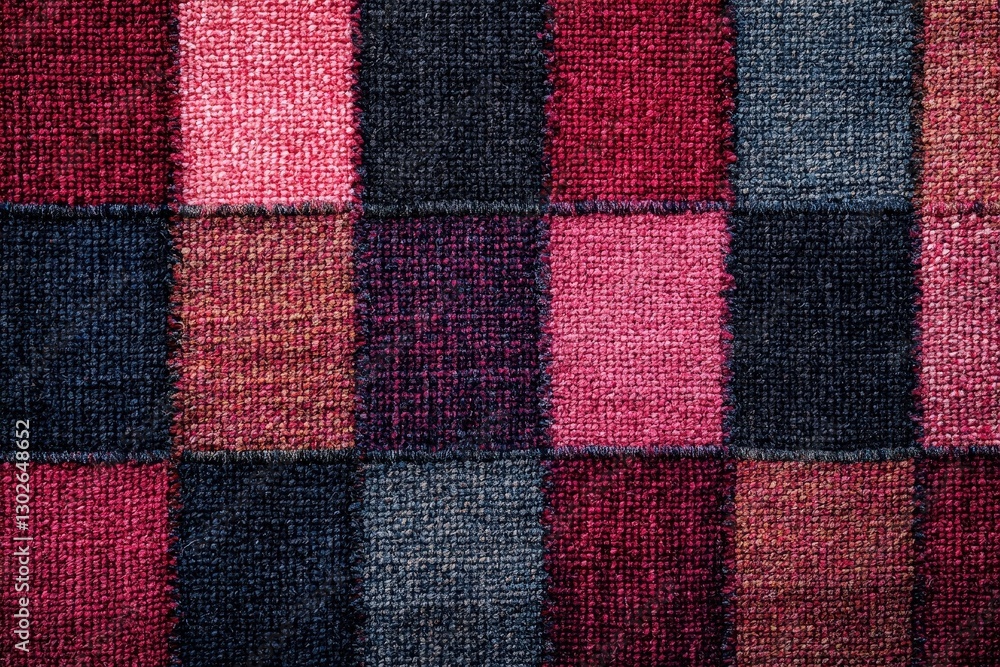 Modern and uneven tartan woven carpet texture map pattern background Modern and uneven tartan woven carpet texture map pattern background