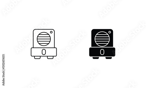 Cooler icons set line and glyph vector stock illustration