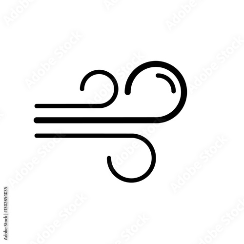 wind, air gust - vector icon