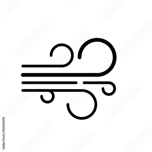 wind, air gust - vector icon