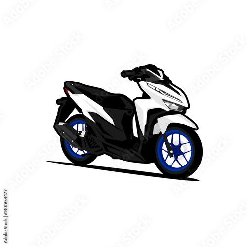 vector automatic scooter motorcycle illustration
