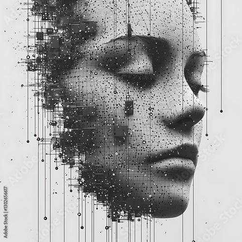 Digital Art of a Woman's Face