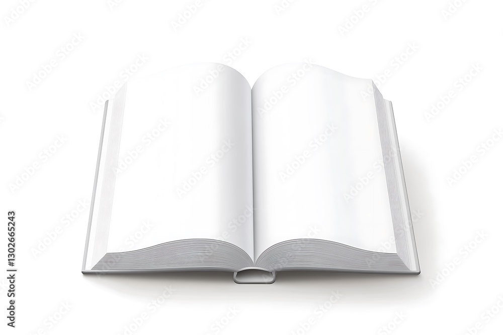 Open Blank Book Mockup Realistic 3D Render of a White Book with Empty Pages for Design Presentation Open Blank Book Mockup Realistic 3D Render of a White Book with Empty Pages for Design Presentation