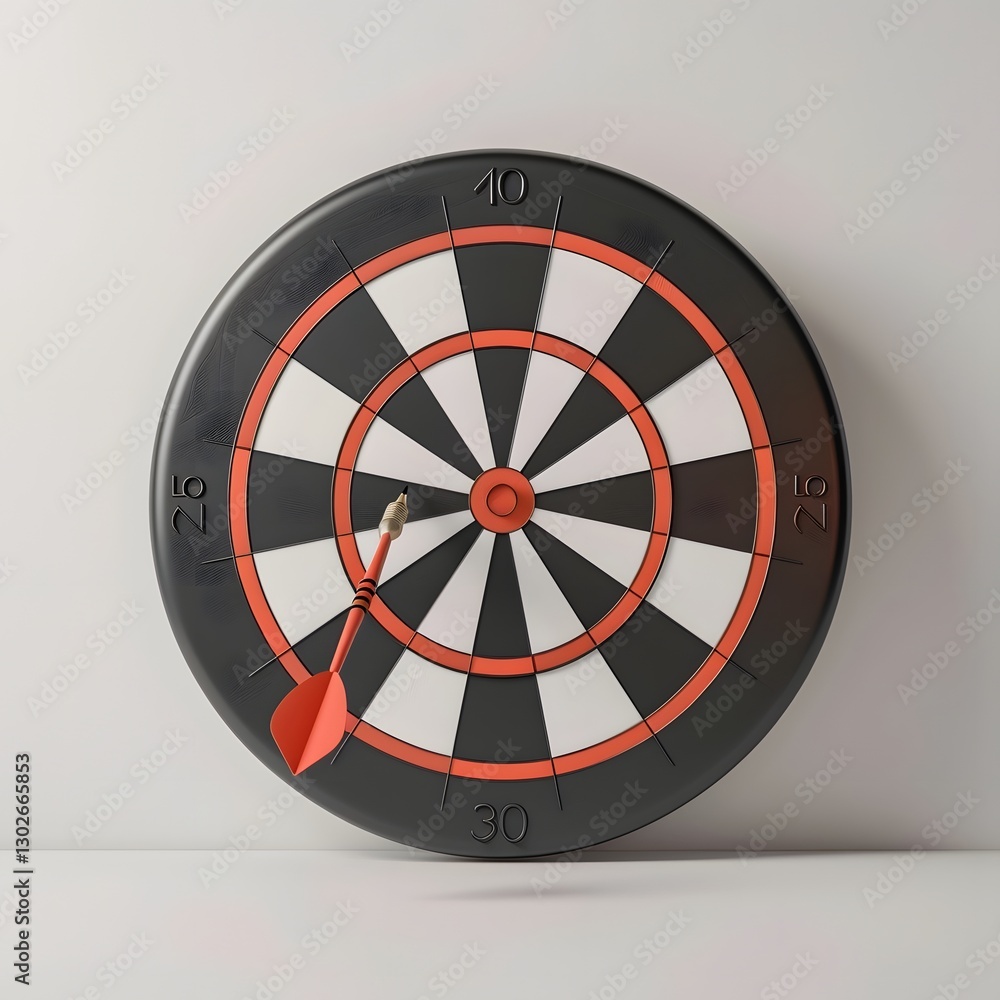 Minimalist Dartboard Icon Symbolizing Strategic Goal Setting and Precision Thinking Minimalist Dartboard Icon Symbolizing Strategic Goal Setting and Precision Thinking