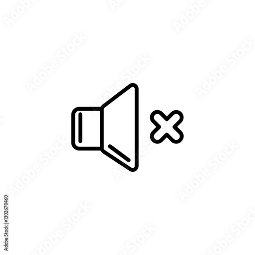 mute line icon