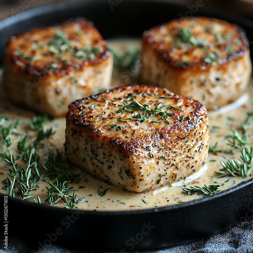 Pan-Seared Tuna in Creamy Sauce
