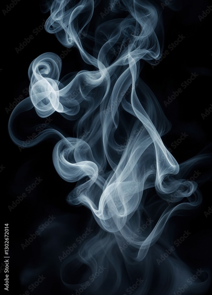Abstract smoke moves on a black background. Design element. Abstract texture. Abstract Smoke Swirls Abstract smoke moves on a black background. Design element. Abstract texture. Abstract Smoke Swirls