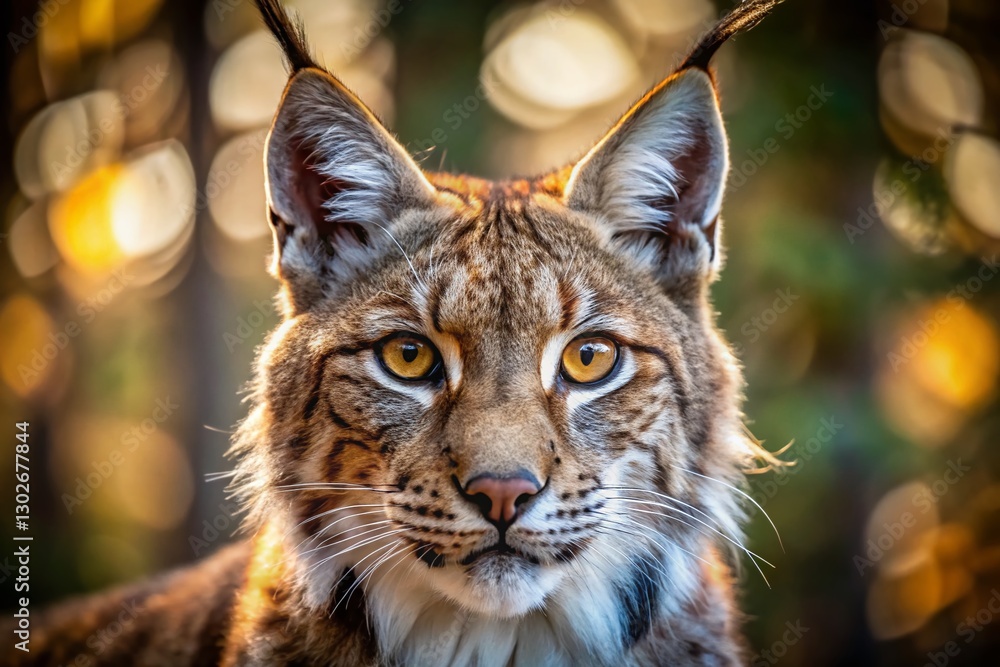 Majestic Bobcat Portrait: Wildcat Close-Up in Natural Habitat Majestic Bobcat Portrait: Wildcat Close-Up in Natural Habitat
