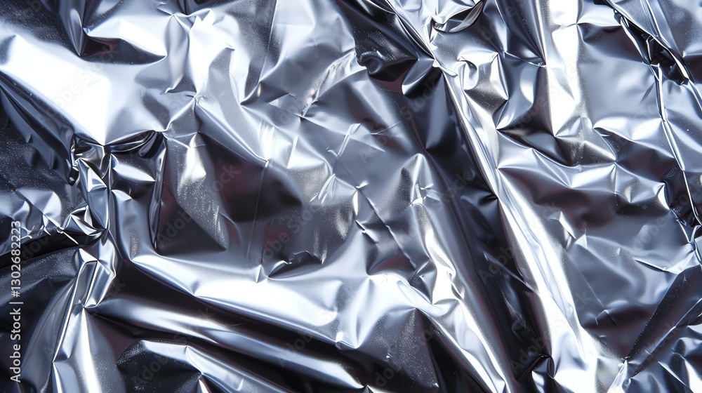 A crumpled piece of silver foil. A crumpled piece of silver foil.