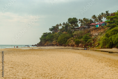 Varkala town in Kerala, India.
This beach town is picturesque.