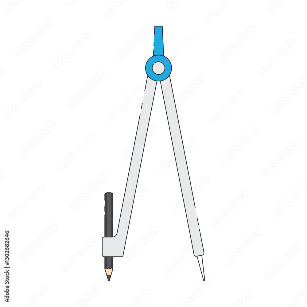 simple vector illustration of a drawing compass simple vector illustration of a drawing compass