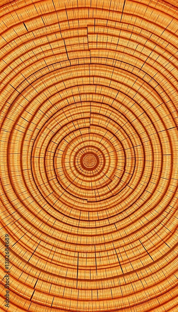 Fototapeta premium Artistic Wooden Background Crosscut Wood Ring Patterns Template