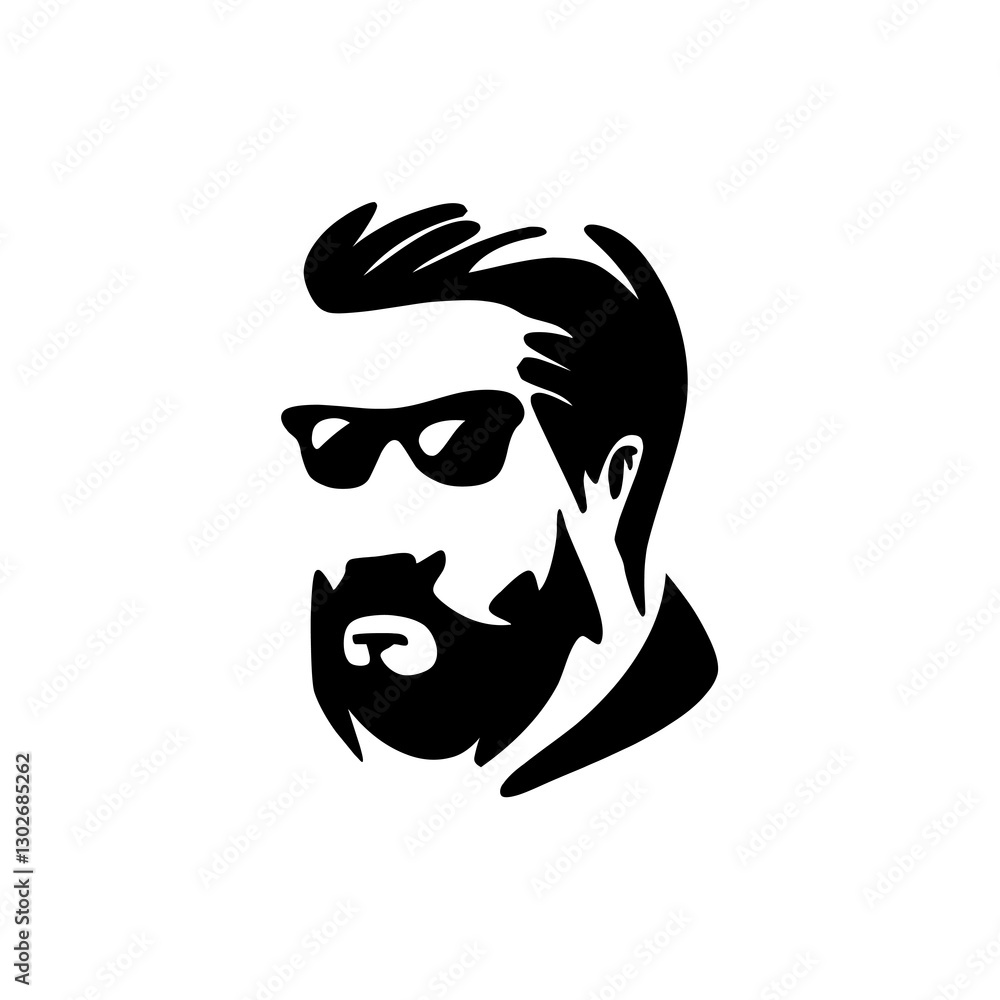 Fototapeta premium This design depicts a man with a characteristic style that exudes authority and modernity