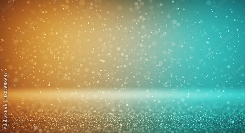 Obraz premium Abstract shimmering background with warm amber and cool turquoise hues blending seamlessly