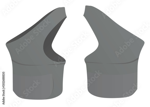 Grey  arm support. vector illustration