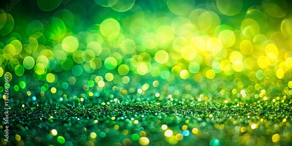 Obraz premium Miniature Emerald Lime Green Yellow Gradient Background with Noise Texture
