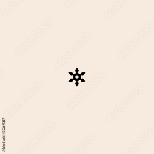 Ninja Star icon flat vector design. 