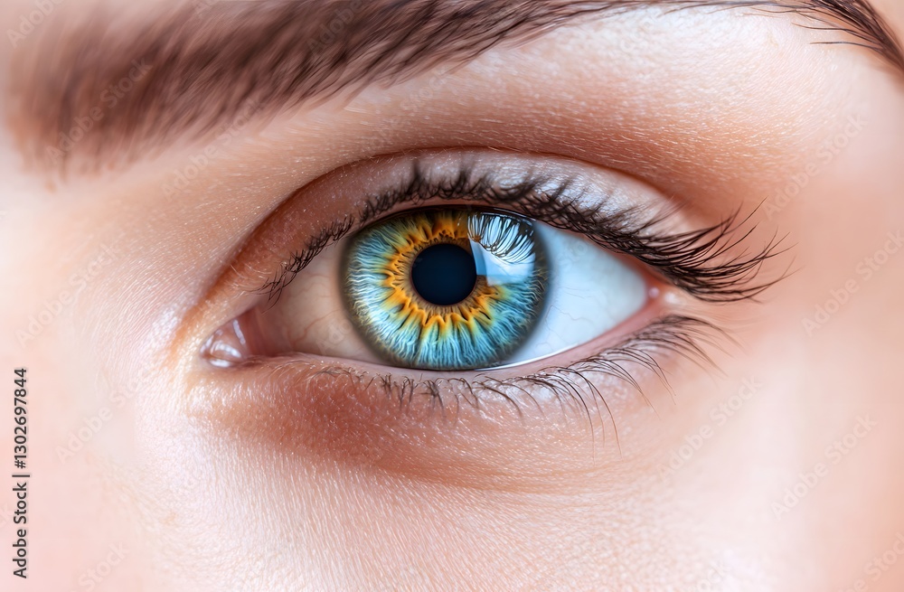 A Close Up Of A Striking Blue Green Eye A Close Up Of A Striking Blue Green Eye