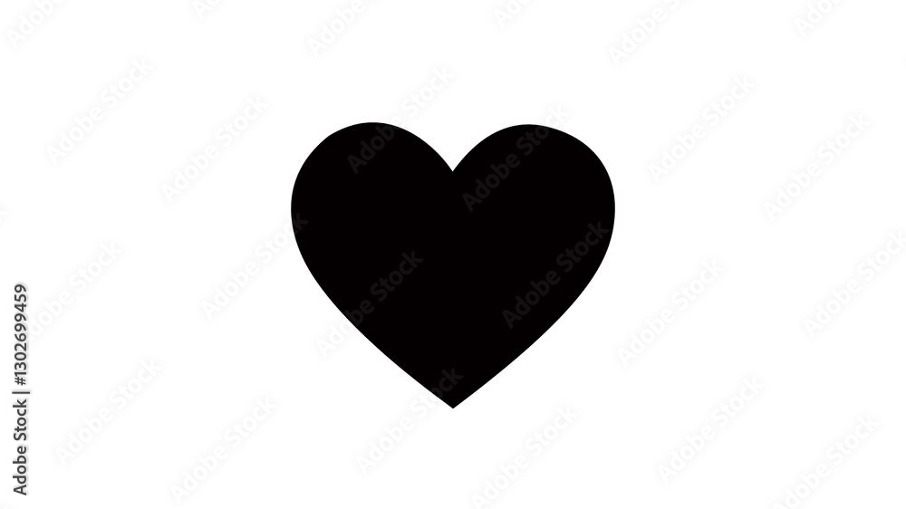 abstract heart beat with love icon animation on a black background. 4k animation. abstract heart beat with love icon animation on a black background. 4k animation.