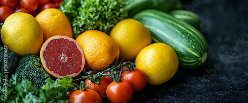 Wallpaper Mural Assortment Of Fresh Colorful Fruits And Vegetables Torontodigital.ca