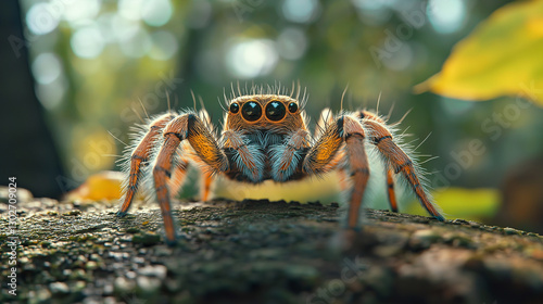 Wallpaper Mural ่jumping spider closeup on ground Torontodigital.ca