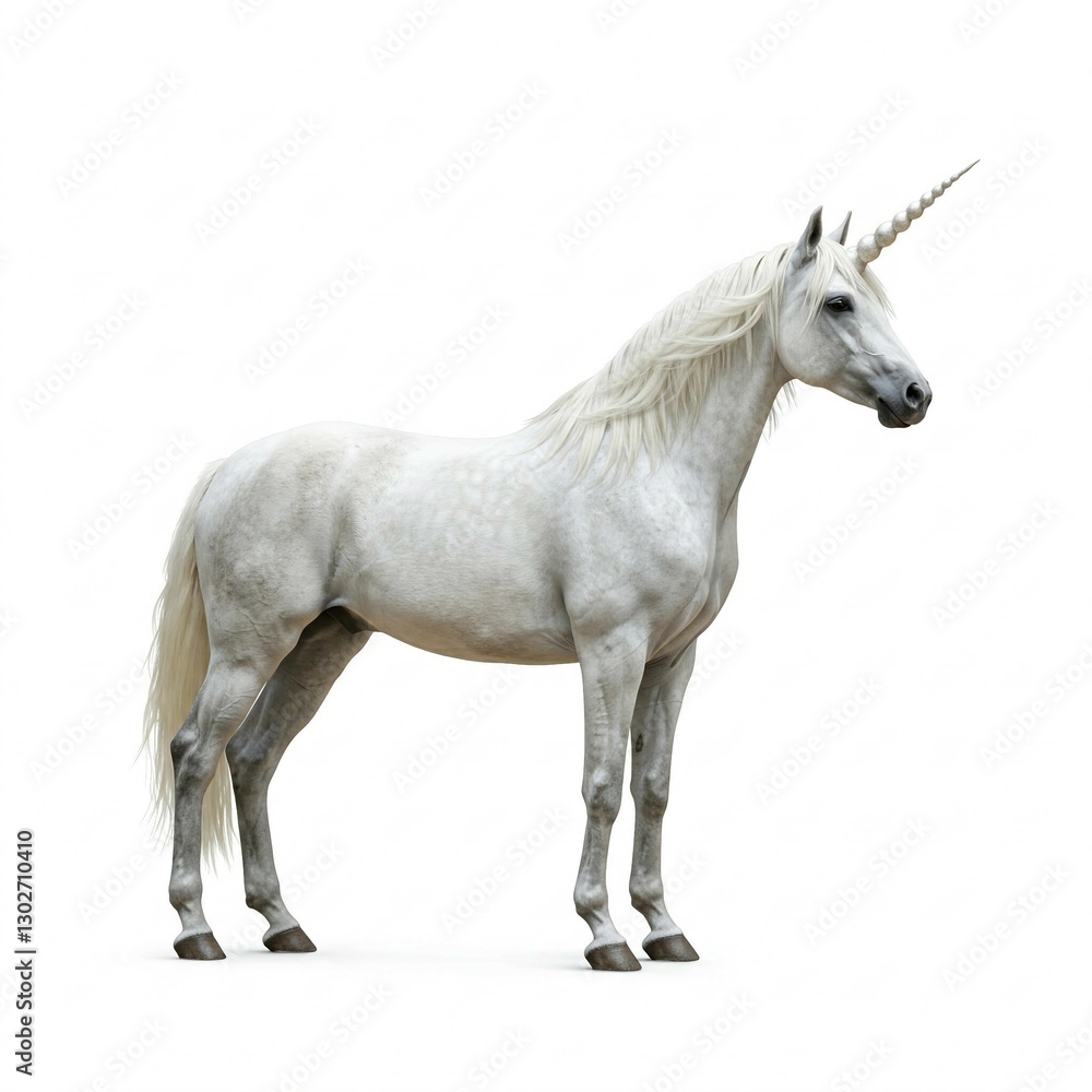 A white unicorn on a white background A white unicorn on a white background