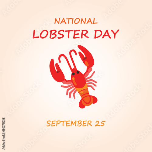 National lobster day. Vector illustration of lobster day   poster design. September 25