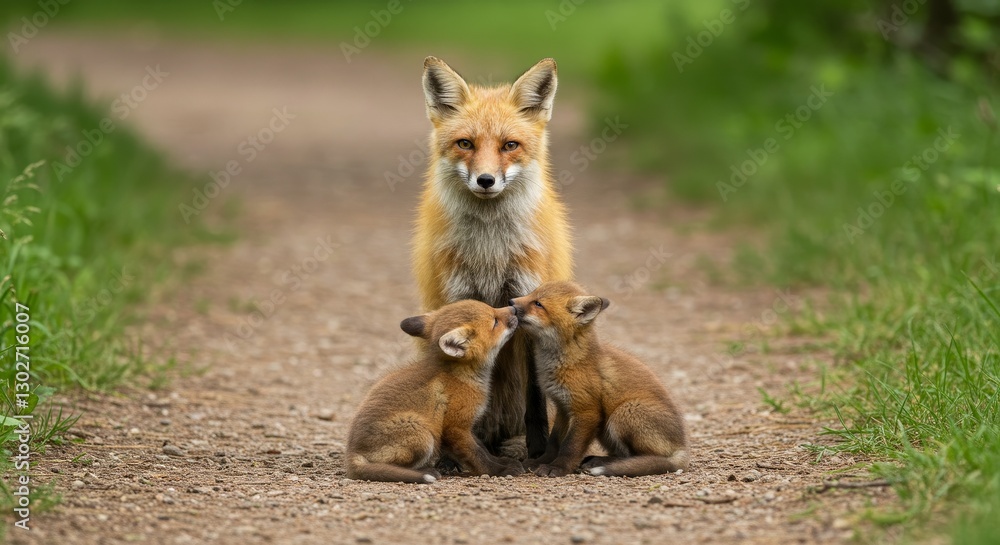 Naklejka premium red fox vulpes