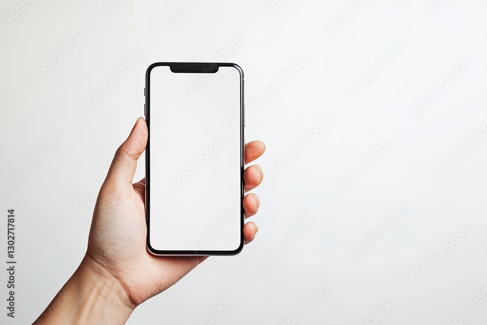 Clear Pixel Picture of Smartphone in One Hand Isolated on White Background with Clipping Path Clear Pixel Picture of Smartphone in One Hand Isolated on White Background with Clipping Path