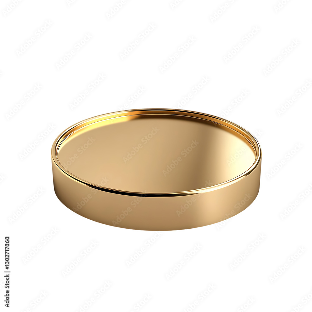 Shiny gold round pedestal isolated on a transparent background, in a PNG format Shiny gold round pedestal isolated on a transparent background, in a PNG format
